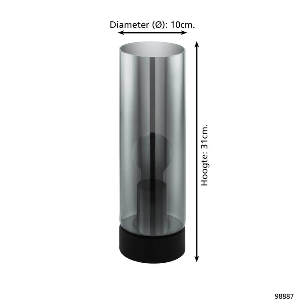Smoke table lamp Damasco 1 Eglo 9002759988876