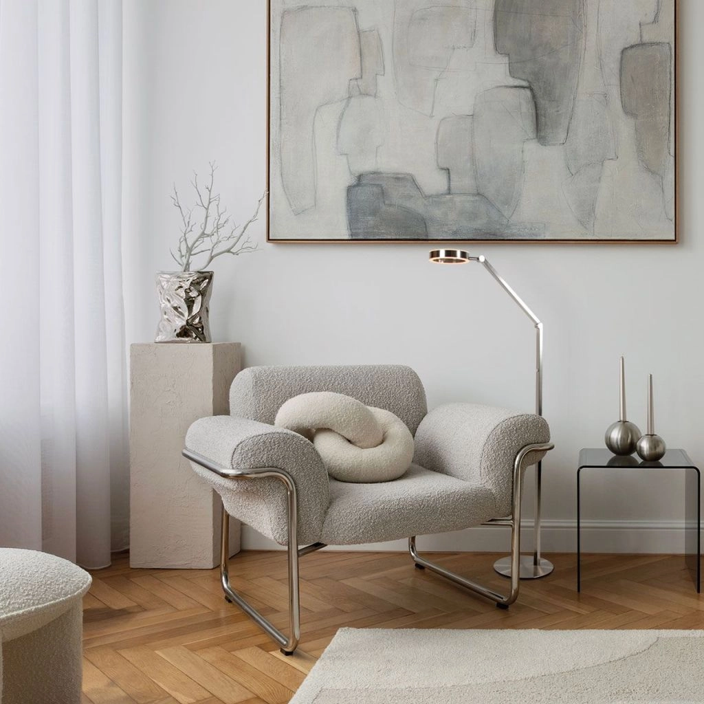 Design reading lamp Ringlux brushed metal Steinhauer 8712746180886