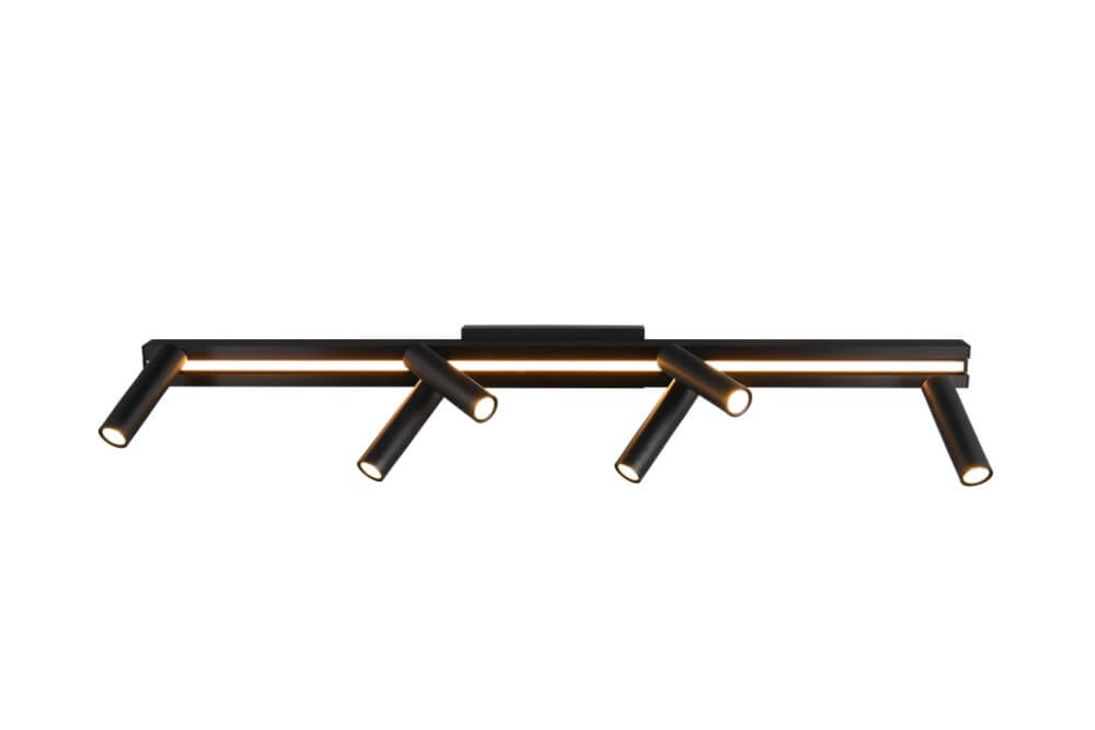 6-light LED spot Zeno black Trio 4017807627312
