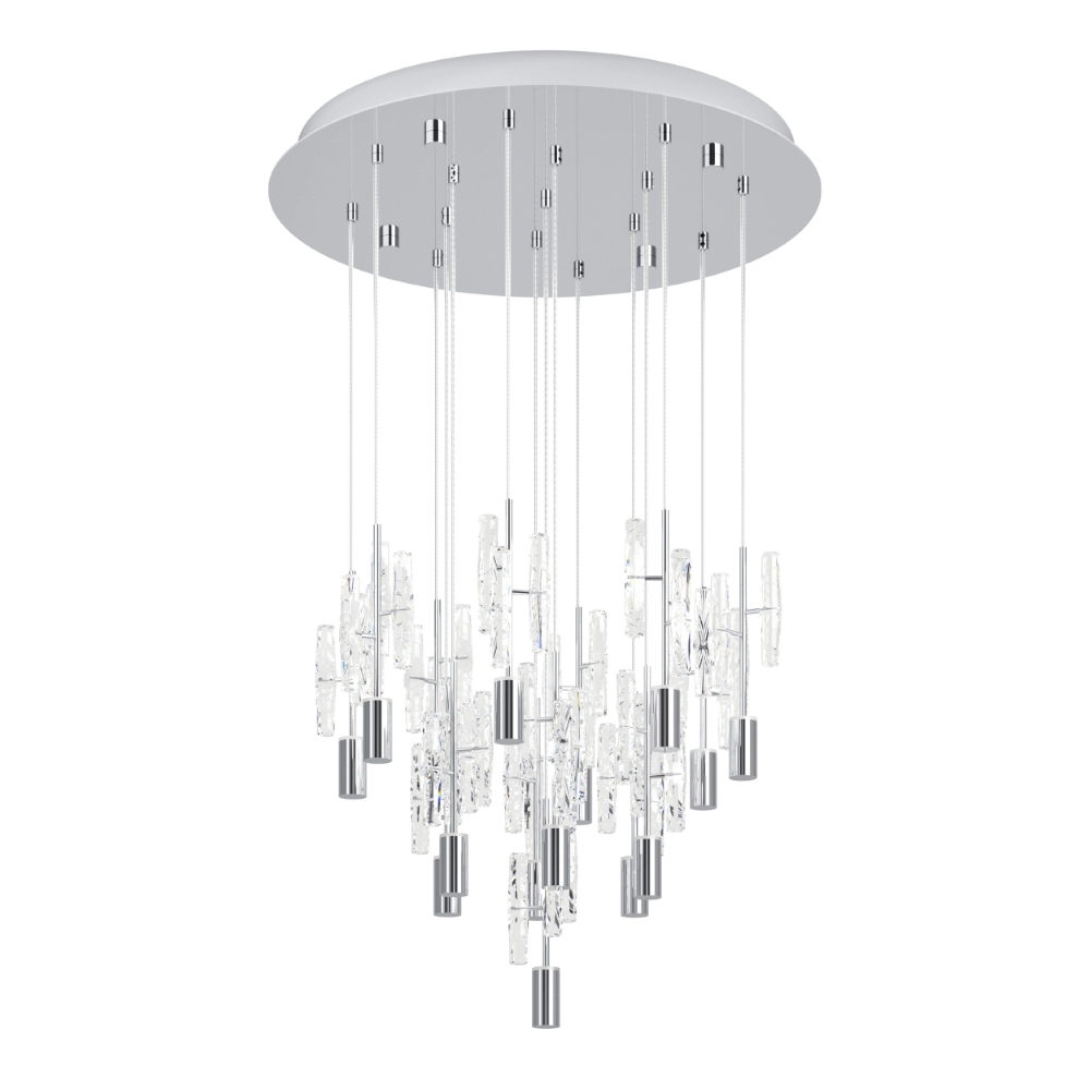 Unique pendant lamp Alemdina chrome 3-step CCT