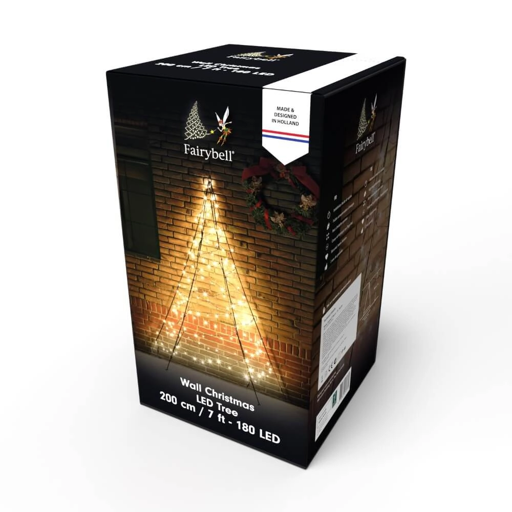 2 meter - Wall light - 180 Led - Warm White Fairybell 8718781474379