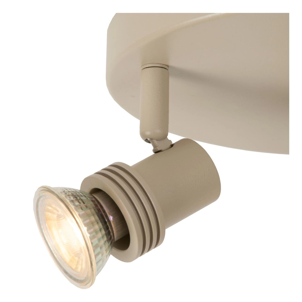 Ceiling spotlight Kianti 2-light sand brown Lucide 5411212531124