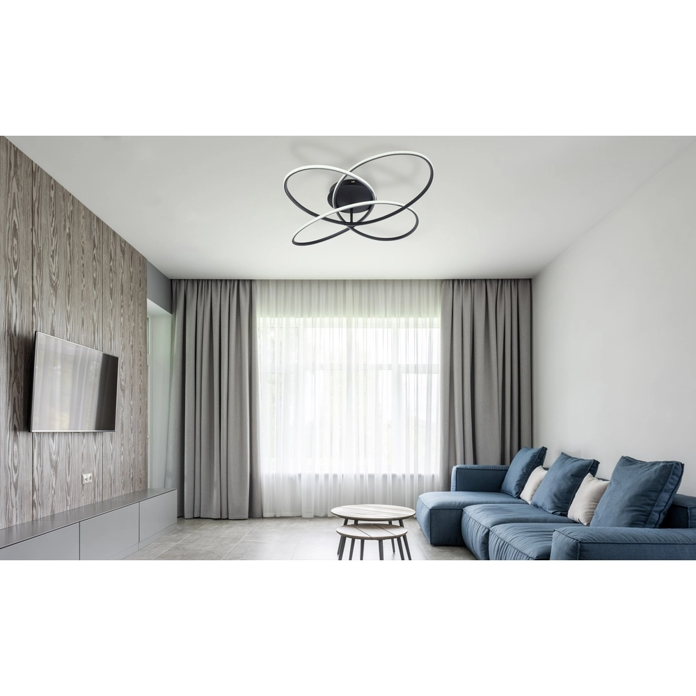 Design ceiling lamp Panda black Ø 80cm Globo 9007371409433