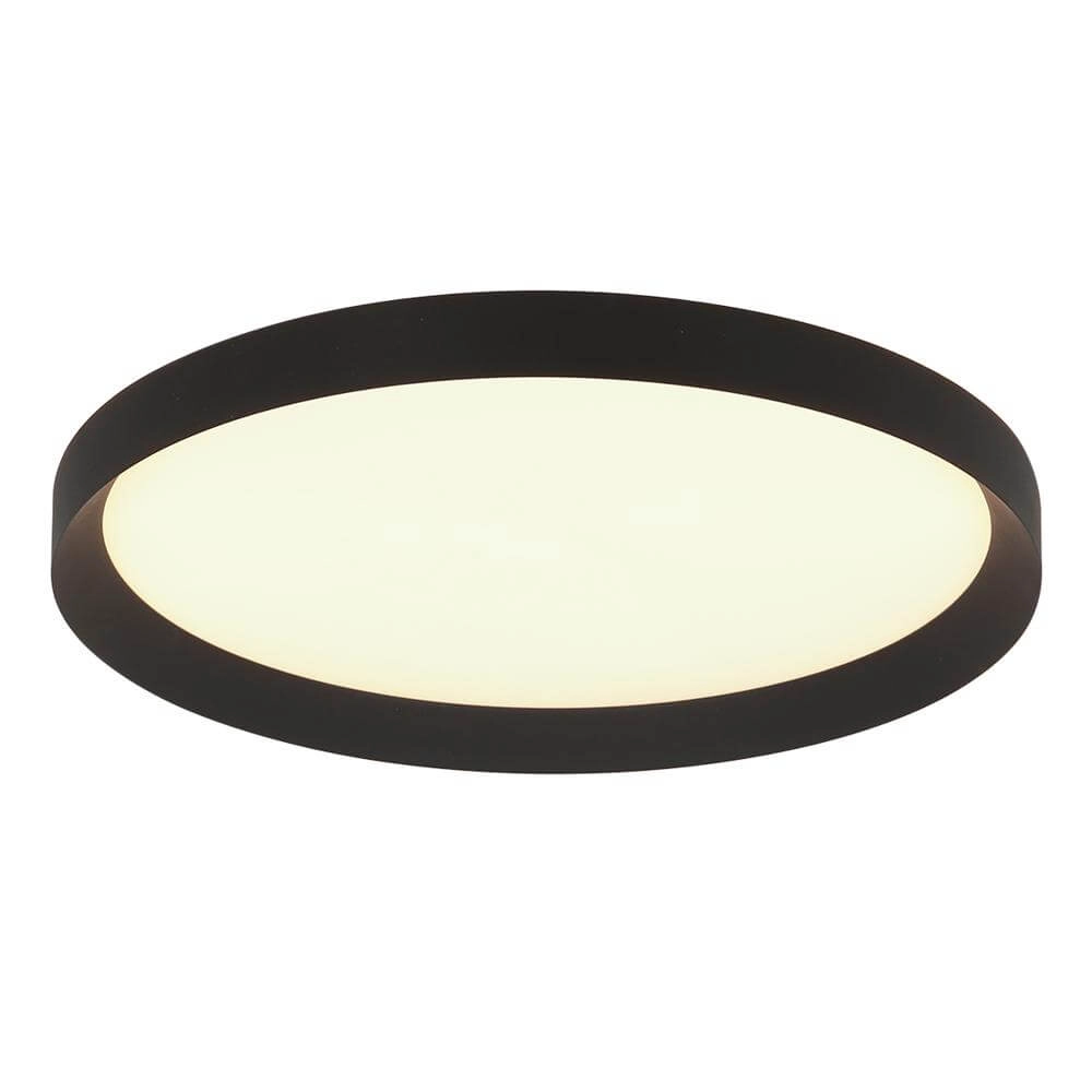 Sleek ceiling lamp Flady black Ø 50cm