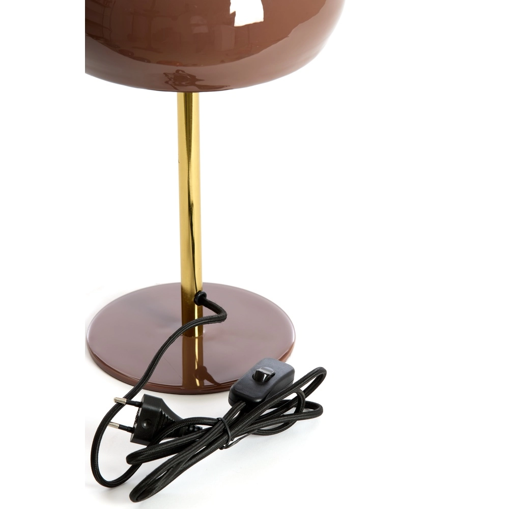 Table lamp Surin Ø 22cm - gloss dark brown with gold Light & Living 8717807740931