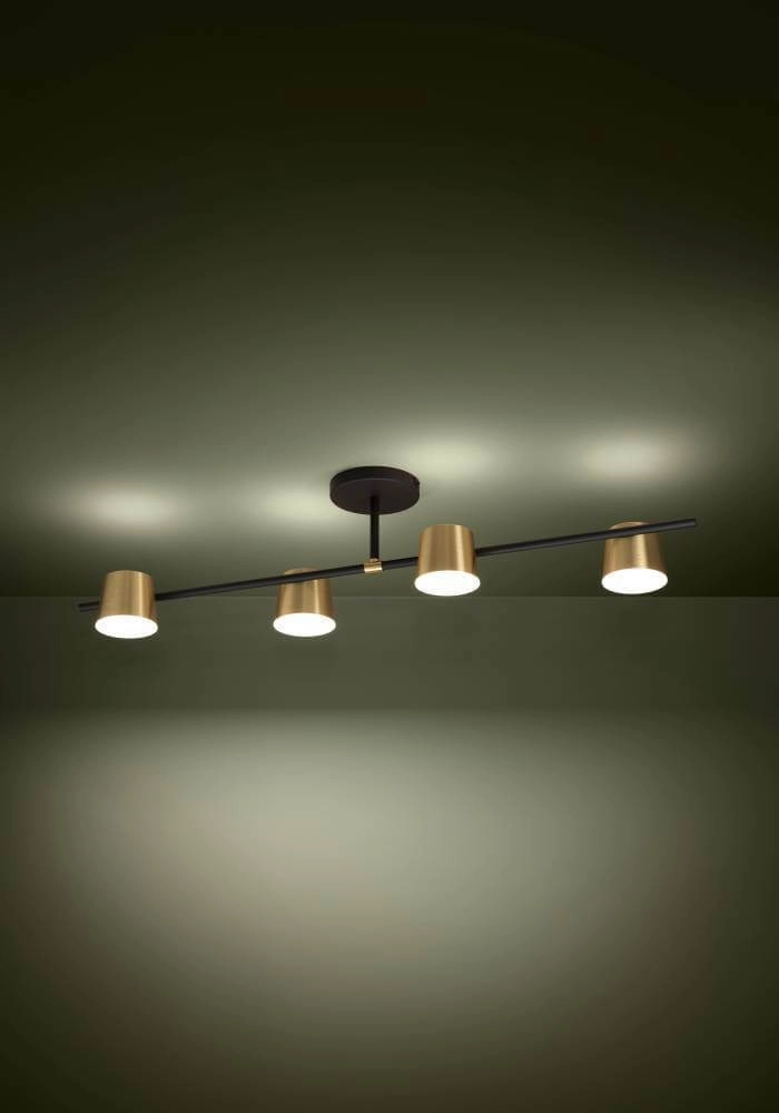 Black with gold ceiling lamp Altamira 4-light Stars of Light 9002759399849