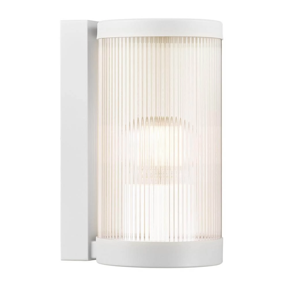 Glass wall lamp Coupar white