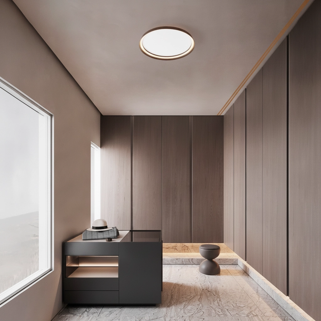 Design ceiling light Ormi Ø 60cm coffee brown