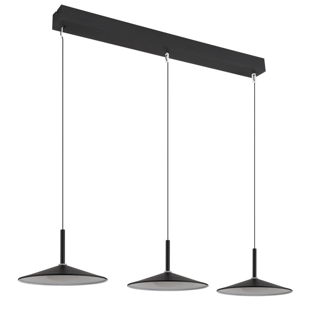 Design pendant lamp Lampone 3-light black Globo 9007371462810