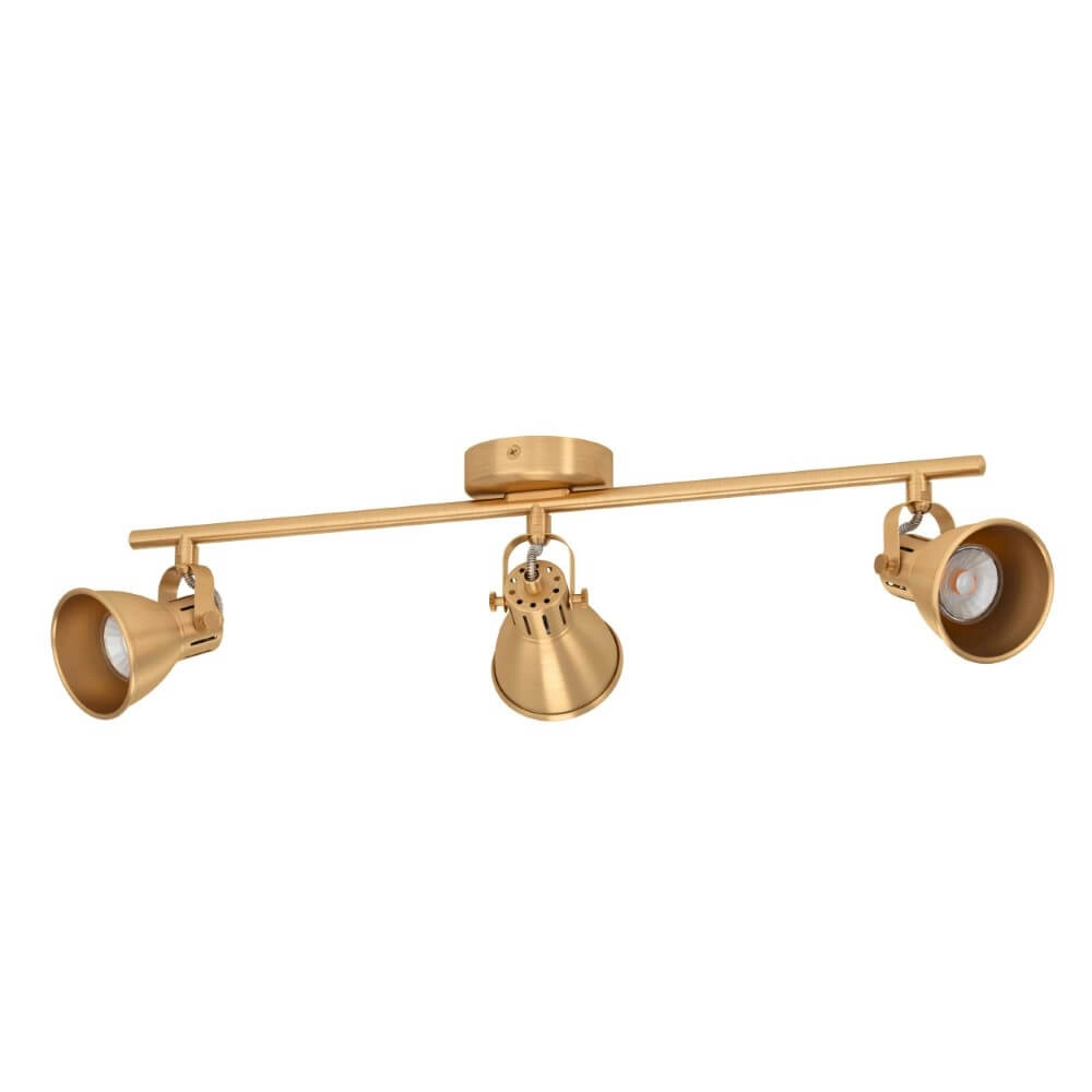 Brass ceiling spot Seras 3x GU10