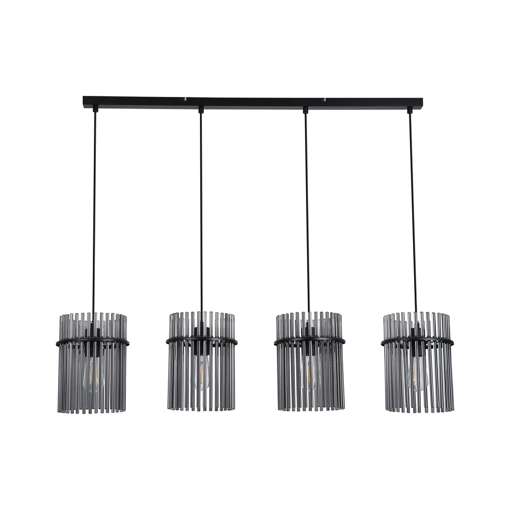Pendant lamp Swizzle 4-light black Searchlight 5053423305752