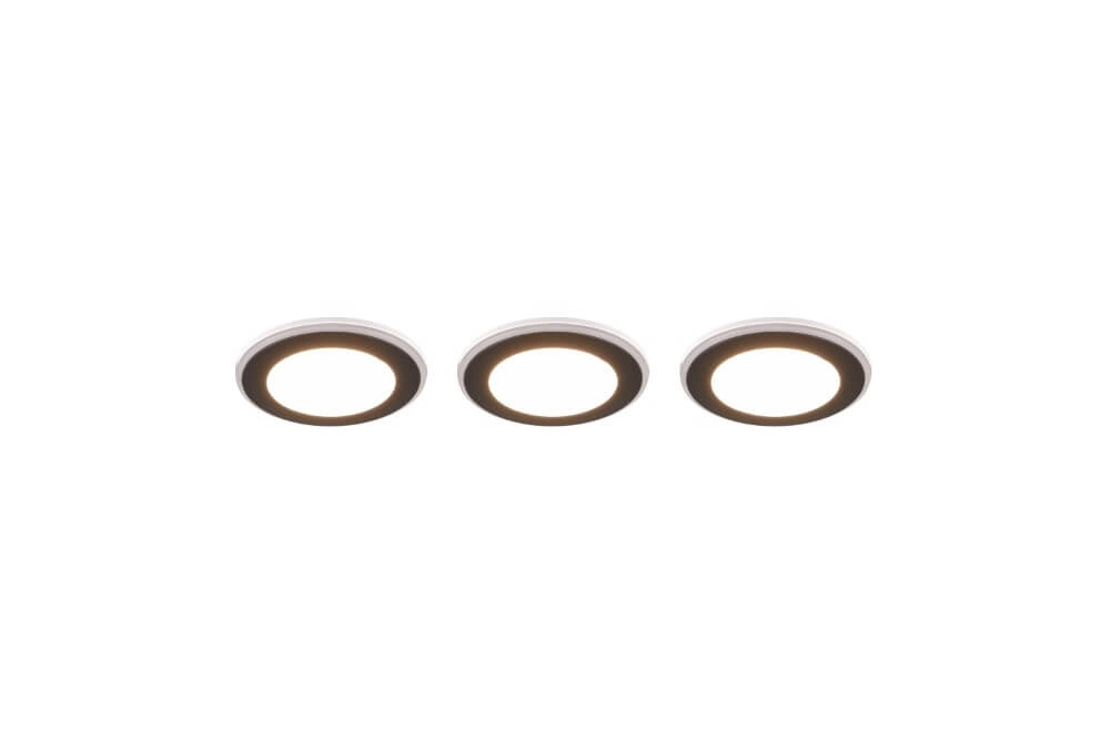 Black recessed spotlights Argus set of 3 Trio 4017807574517