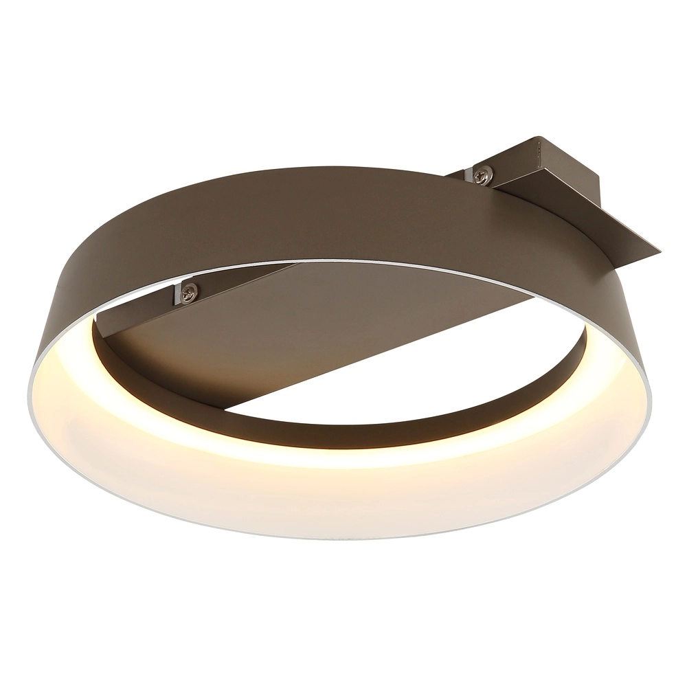 Sleek ceiling lamp Syrakus coffee brown
