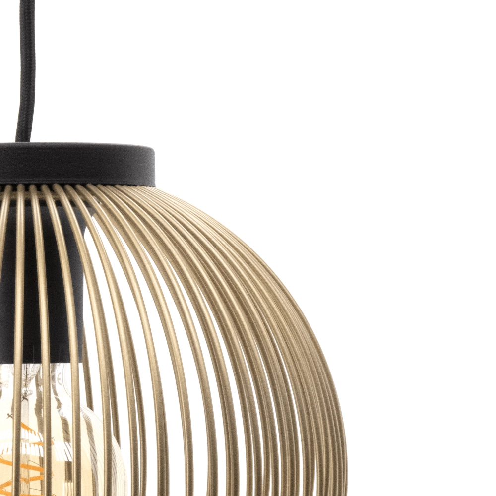 Golden pendant lamp Venezuela Ø 23.5cm Eglo 9008606242788