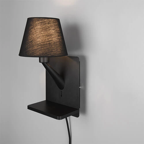 Sleek night light Comfort Black - with USB Trio 4017807614763