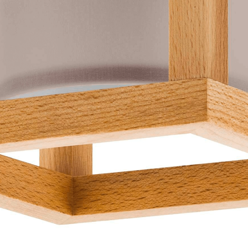 Wooden ceiling lamp Granados with gray hood Stars of Light 9008606240180