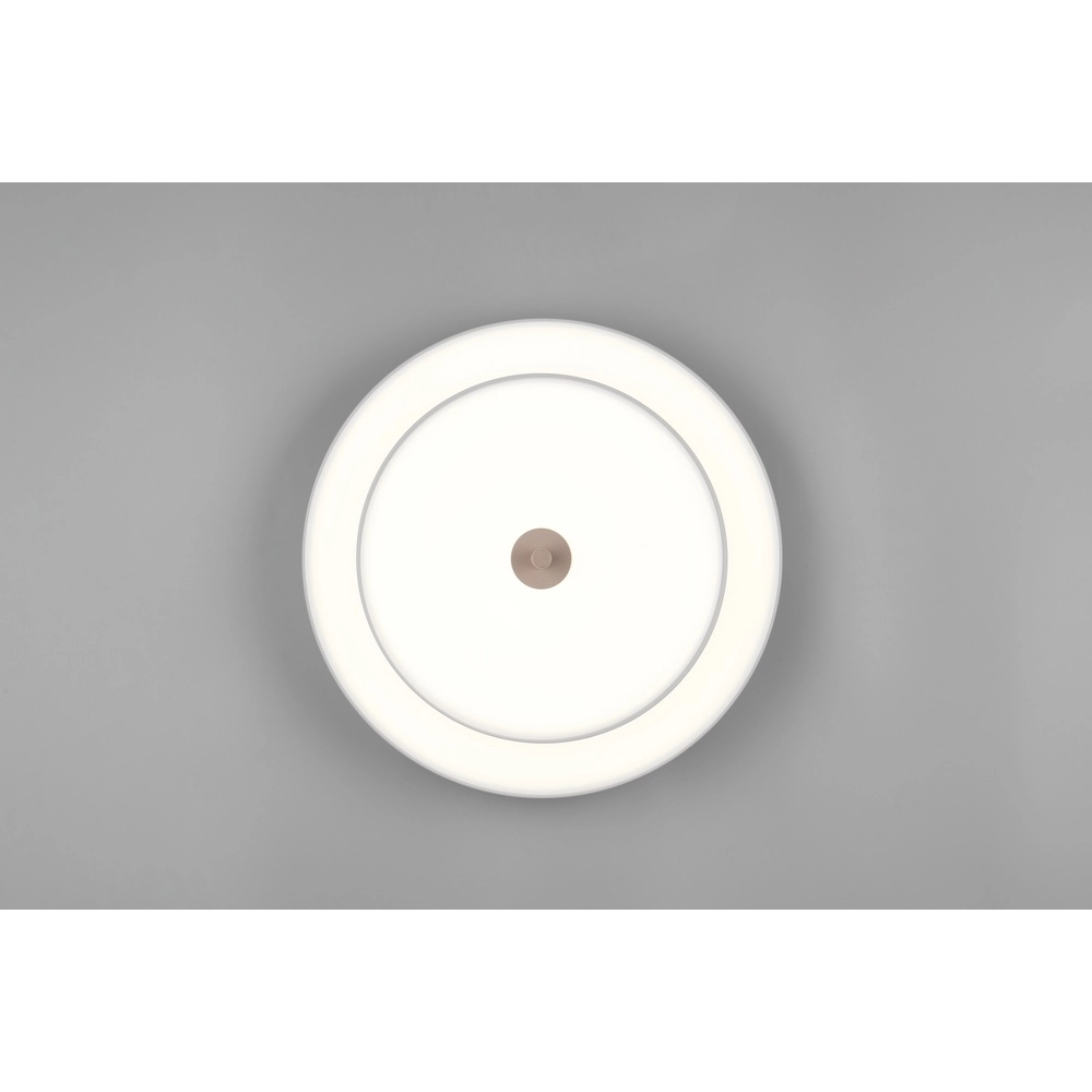 Modern ceiling lamp Keaton white Ø 40cm Trio 4017807653700