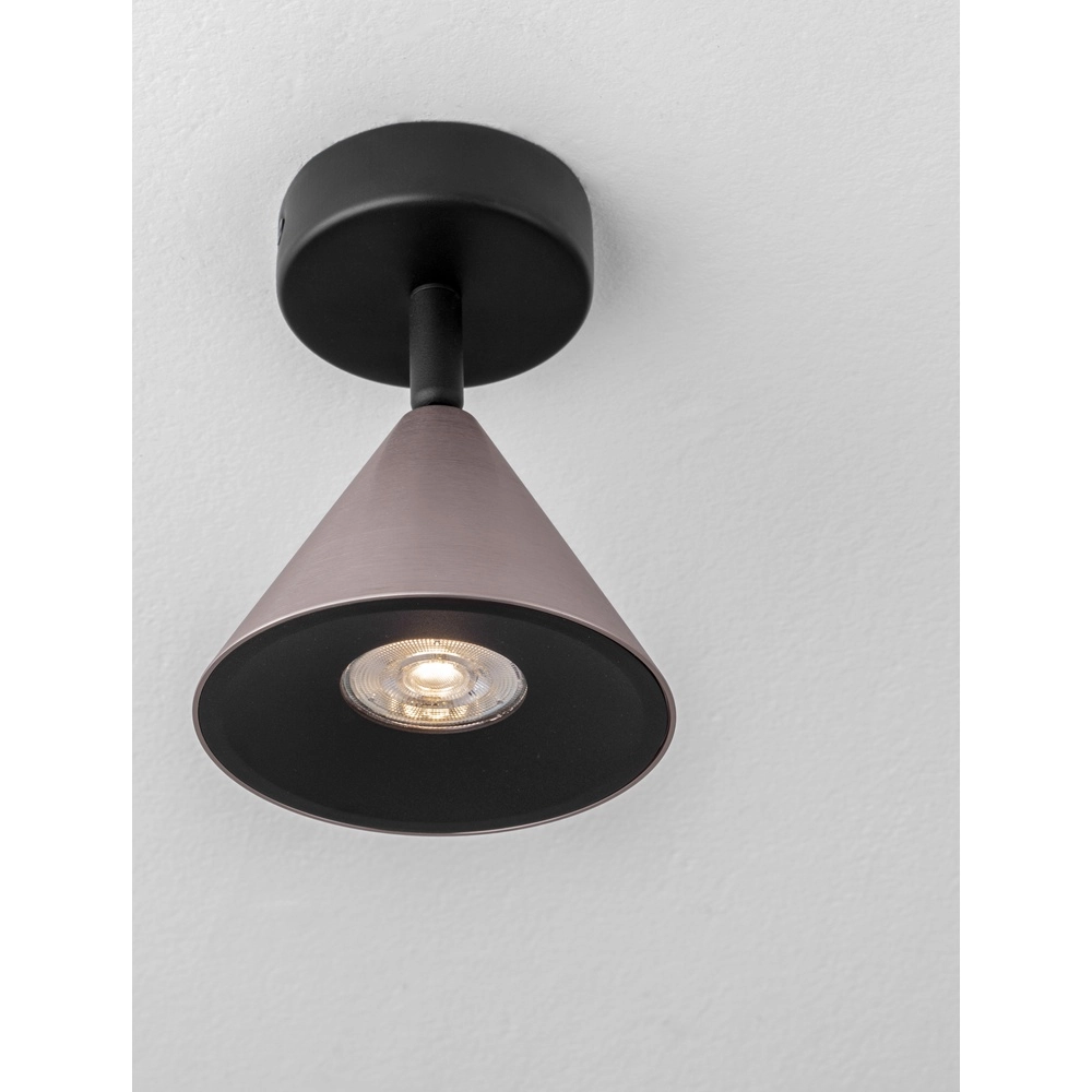 Ceiling lamp Conico black with coffee brown Lyora 5212017475367