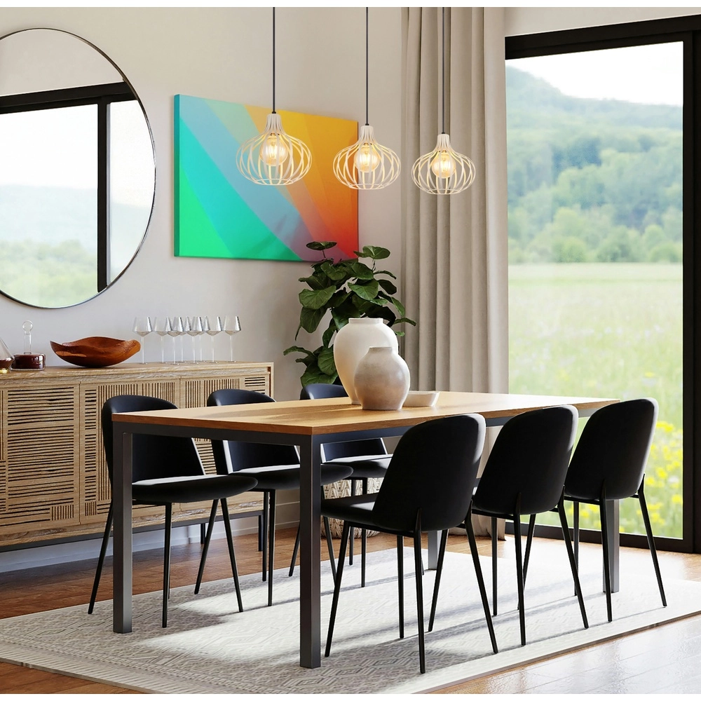 Design pendant lamp Mateo 3-light cream Globo 9007371519880