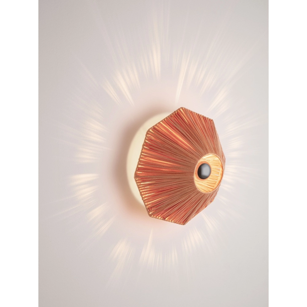 Wall lamp Elvio terracotta Ø 30cm Lyora 5212017493873
