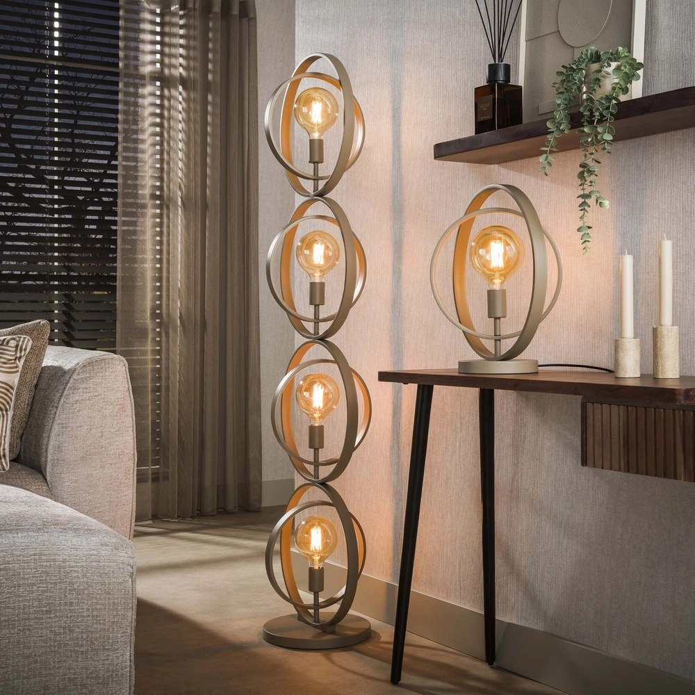 4-Light Sand Floor Lamp Turn E27 - Ø 40cm Lyora 8716803513099