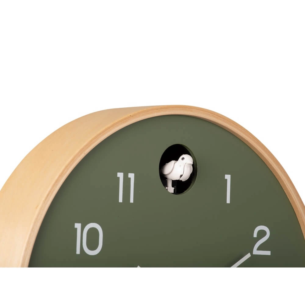 Wall Clock Natural Cuckoo green - Ø 31,5cm Karlsson 8714302146930