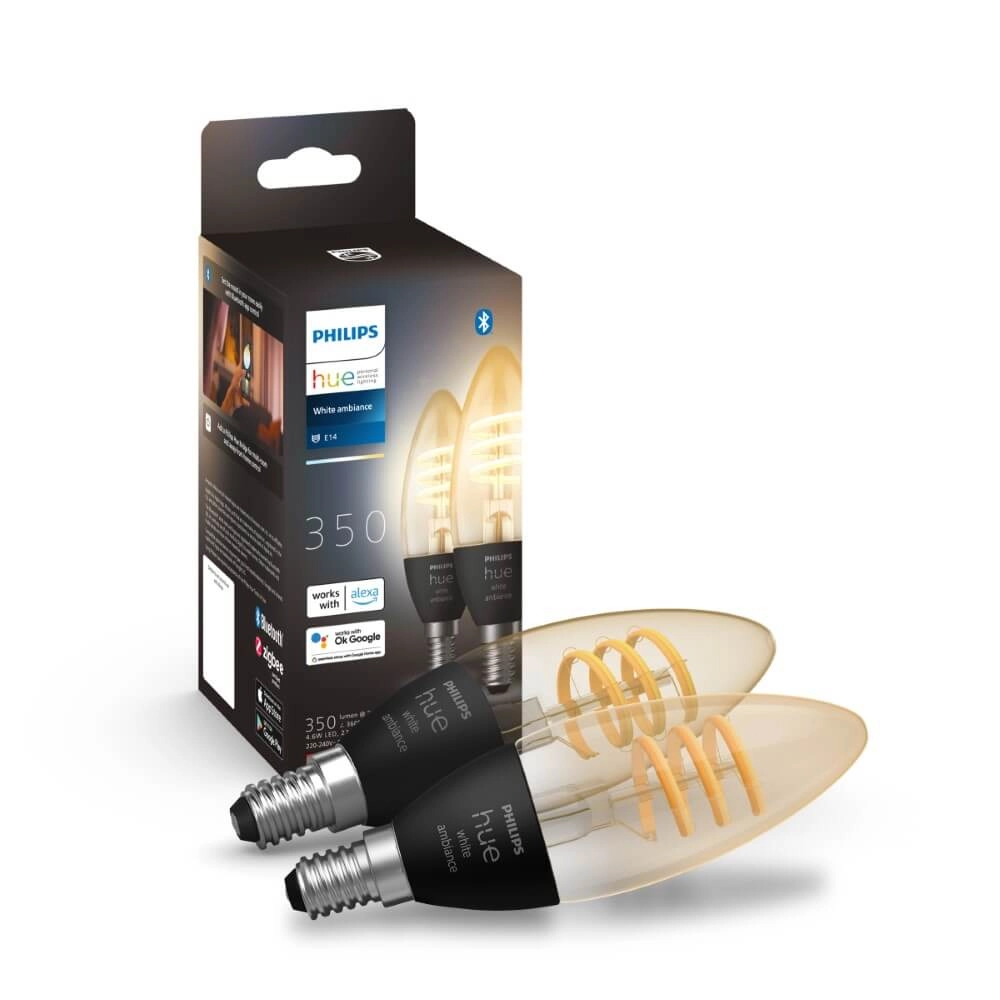 Hue - E14 - 4,6W - White Ambiance set of 2 Philips 8719514411869