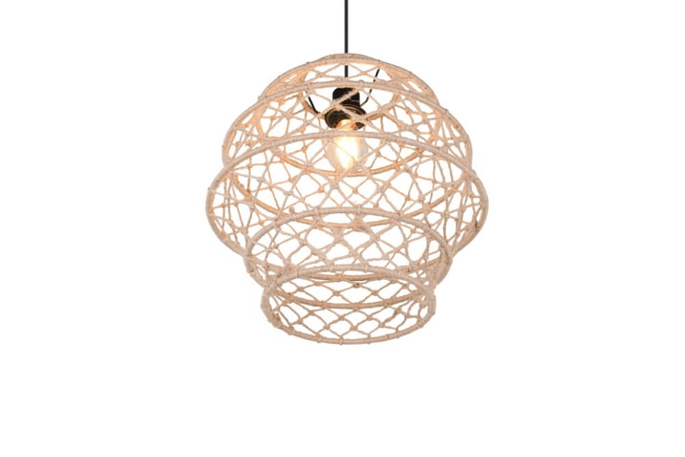 Rattan pendant lamp Hive Ø 38.5cm Trio 4017807637205