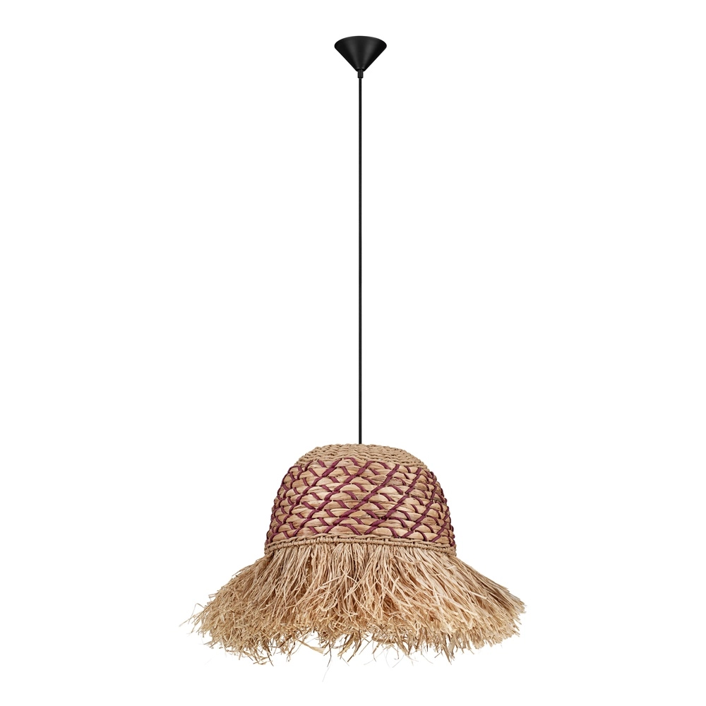 Straw lamp Sorello Red with brown Lyora 5212017477408