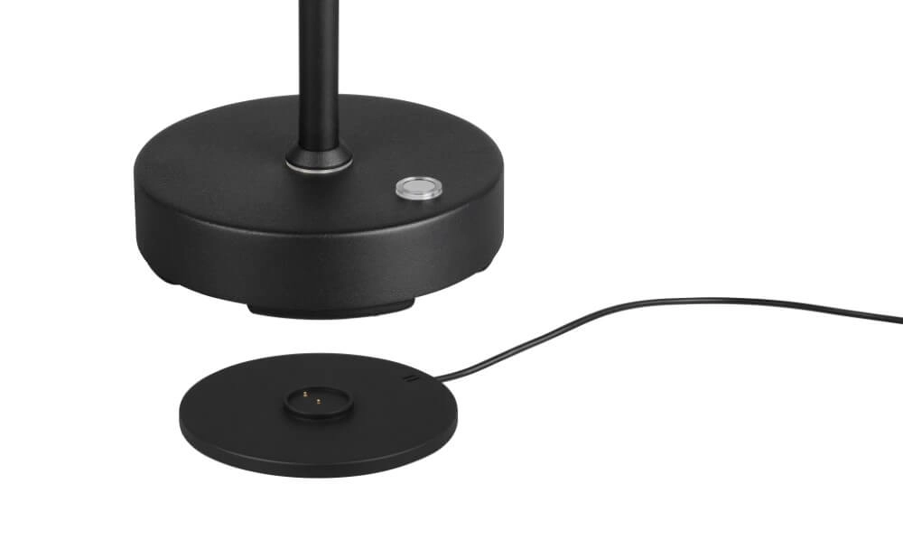 Black desk lamp Moreno Rechargeable Trio 4017807617993