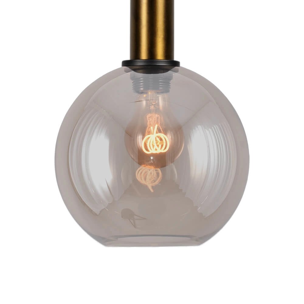 Hanging lamp Ø 20cm Bella 2 Antique brass with gold glass Masterlight 8718121334042