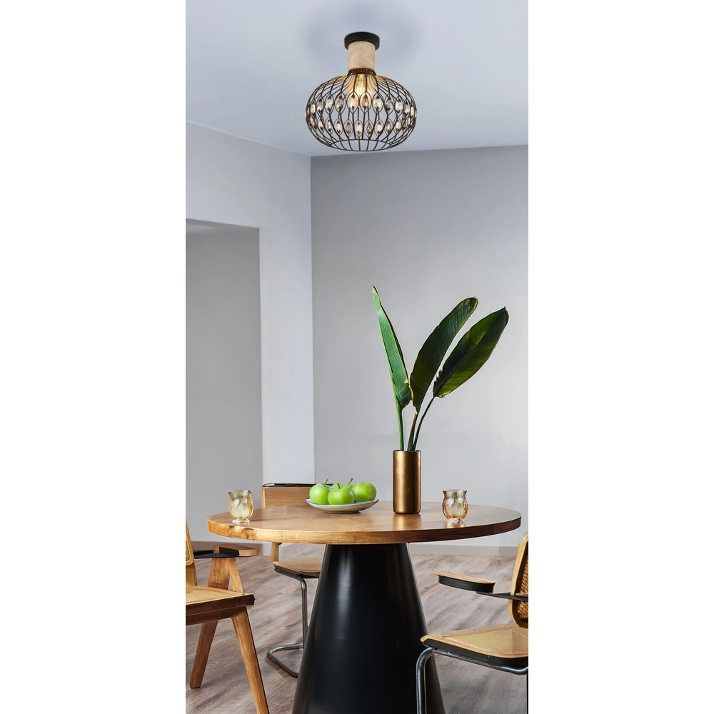 Ceiling lamp Dorthy Country Black Globo 9007371575060