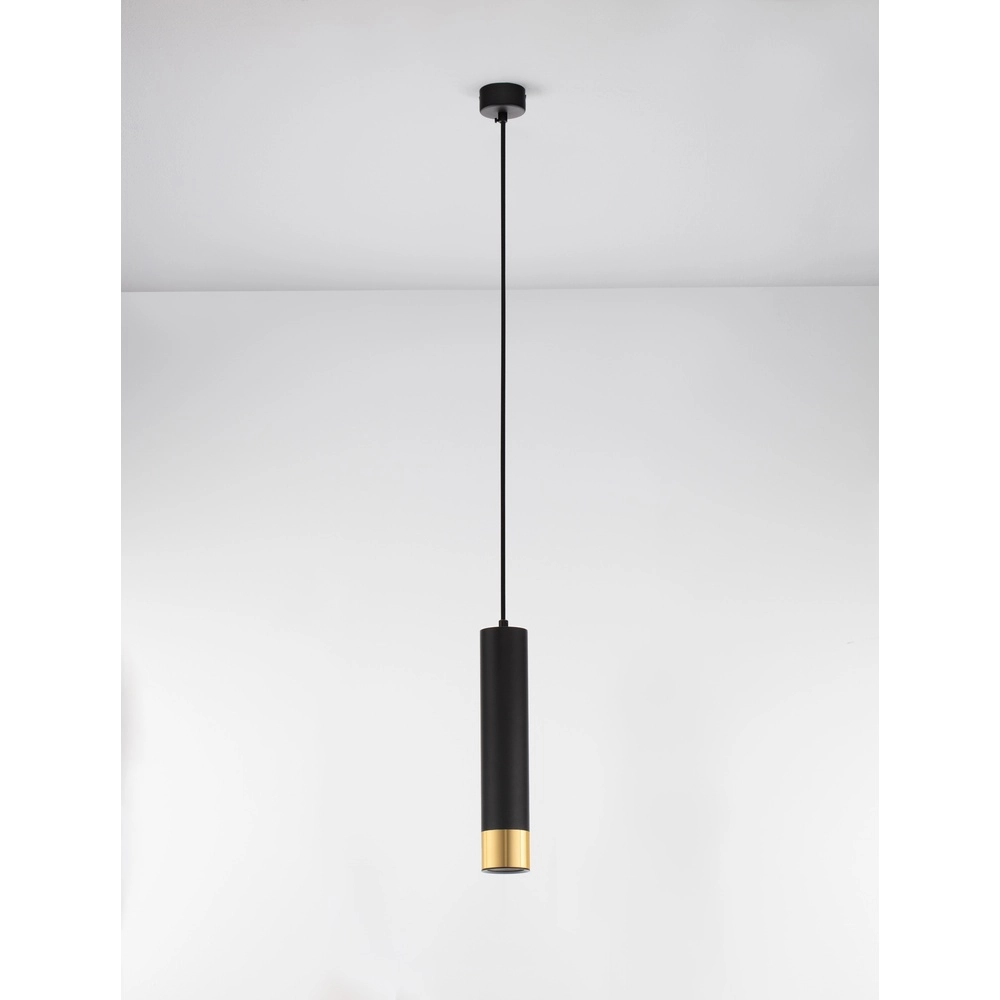 Design pendant lamp Picto 30cm black with gold Lyora 5212017430373