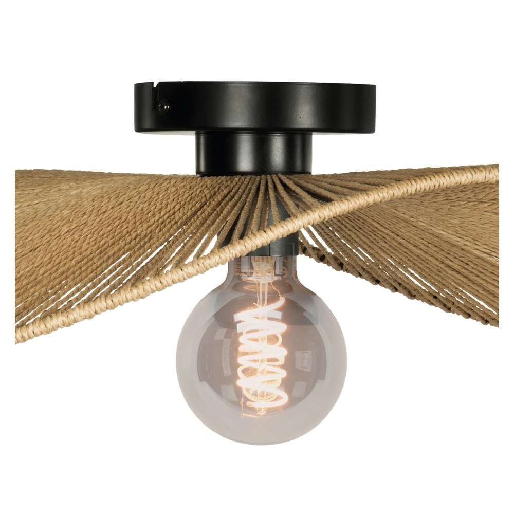 Rattan ceiling lamp Siruela bedroom - 56cm Eglo 9002759319618