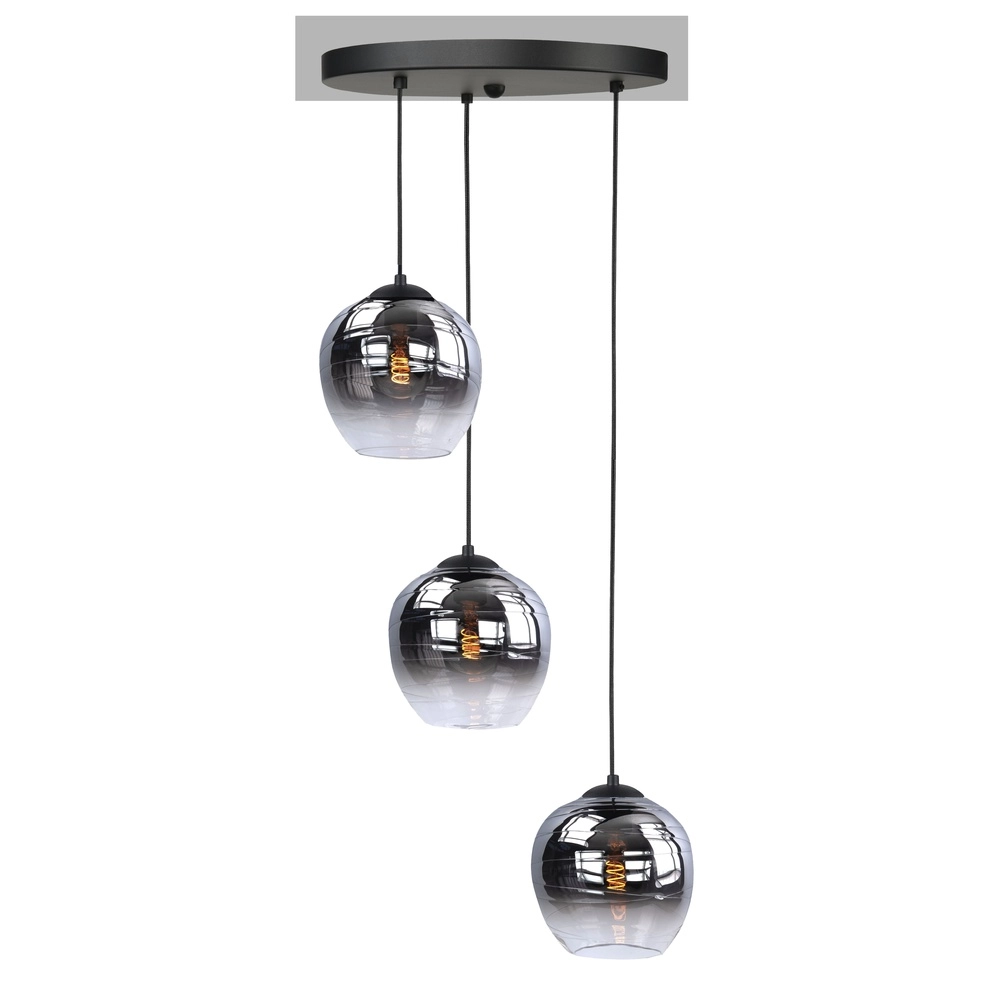 Pendant lamp Fantasy 3-light black