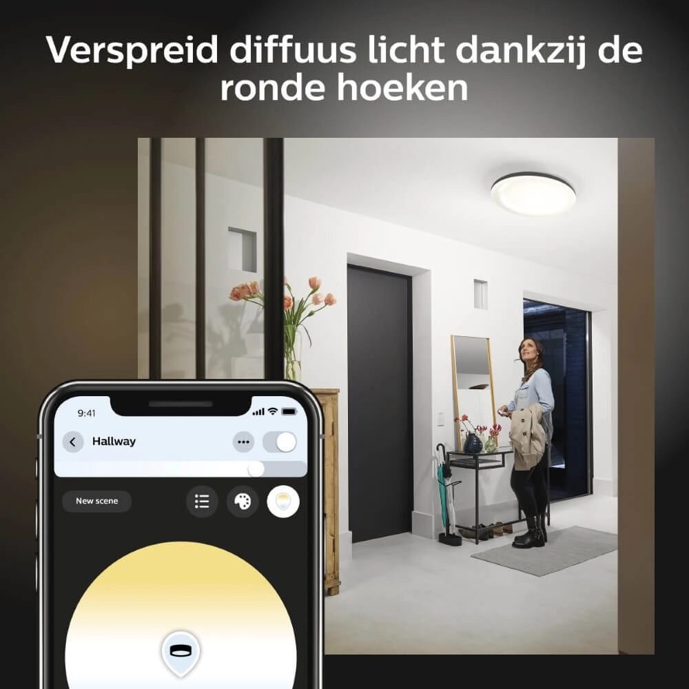 Ceiling light Hue Cher - White Ambiance Ø 47.5cm black Philips 8719514341173