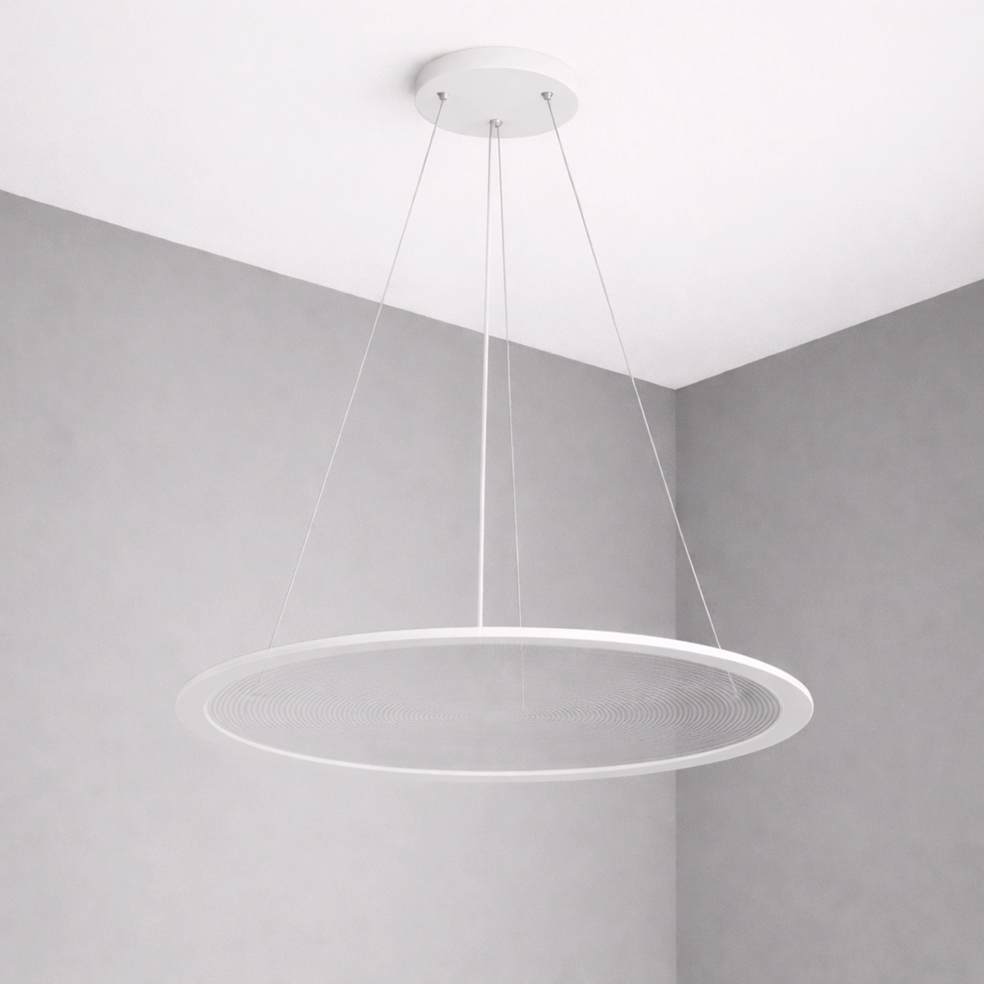 Pendant lamp Vistina Ø 58cm white Lyora 5053423272610