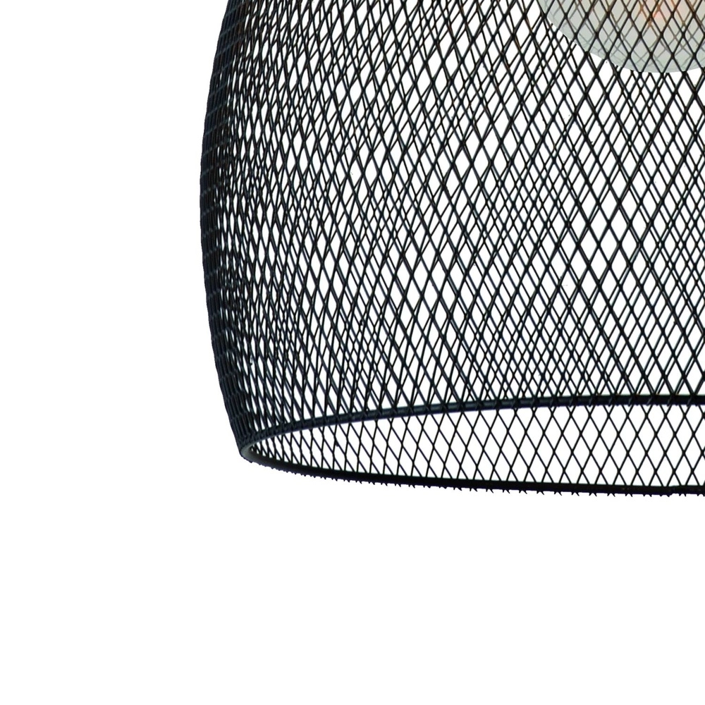 Mesh pendant lamp Mesh Ø 28cm black Lucide 5411212430397