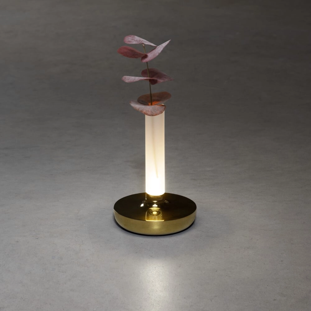 Rechargeable table lamp Biarritz brass KonstSmide 7318308278032