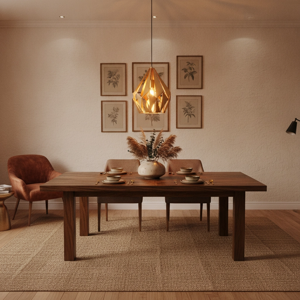 Golden pendant lamp Carlton Ø 31cm