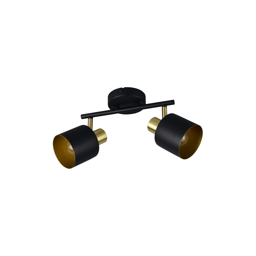 Ceiling lamp Eva 2-light black with gold Trio 4017807654653