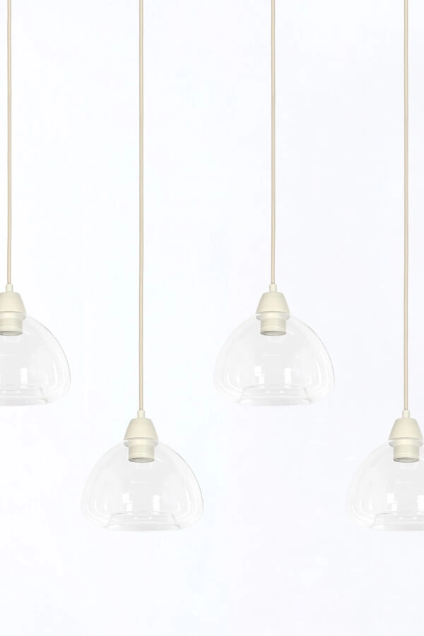 5-light pendant lamp Bisho cream design 1040cm Light & Living 8717807743321