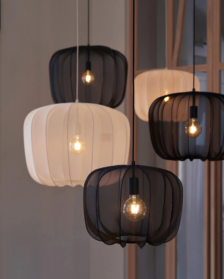 Bohemian pendant lamp Plumeria black Ø 60cm Light & Living 8717807651428
