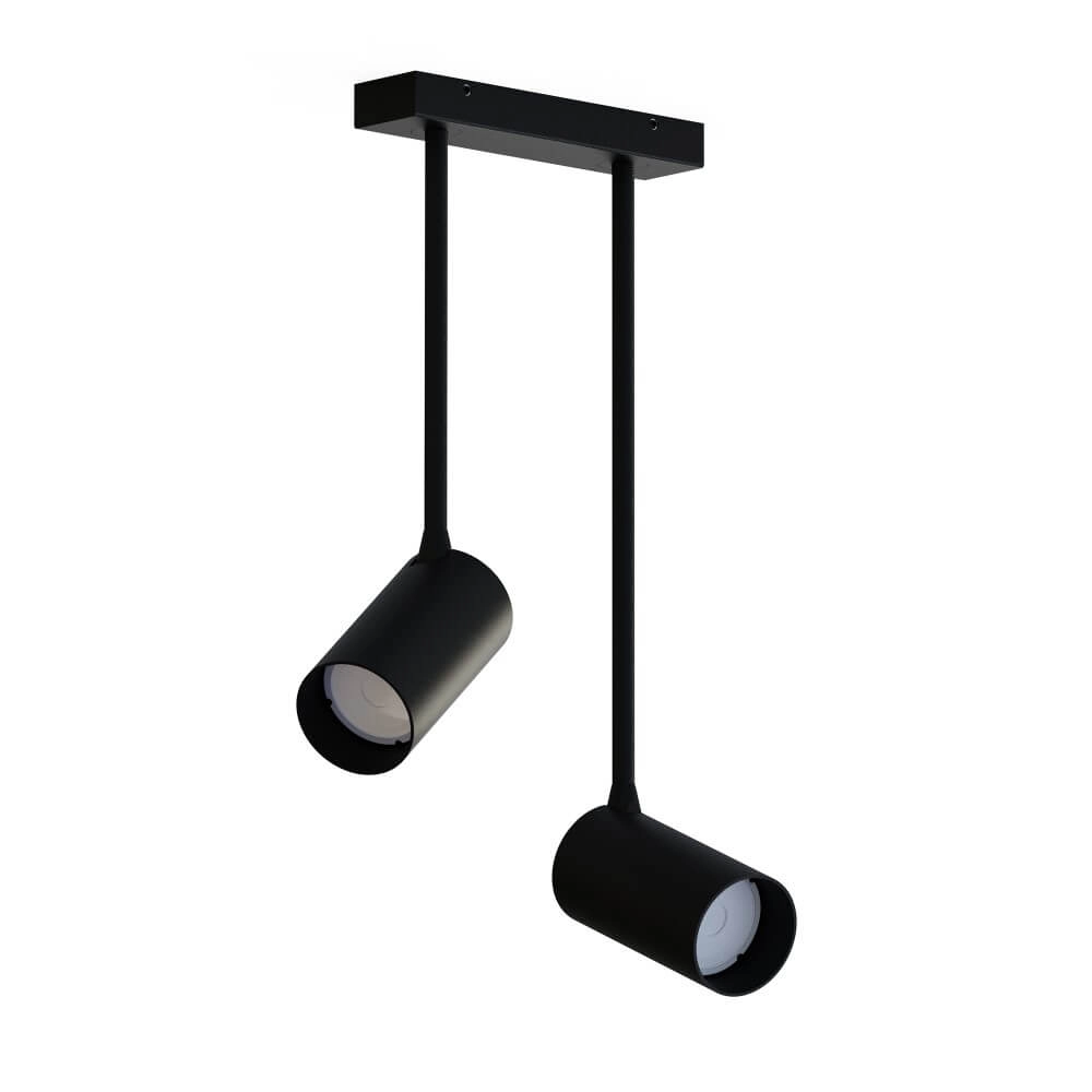 Black tilting spotlight Mono Long