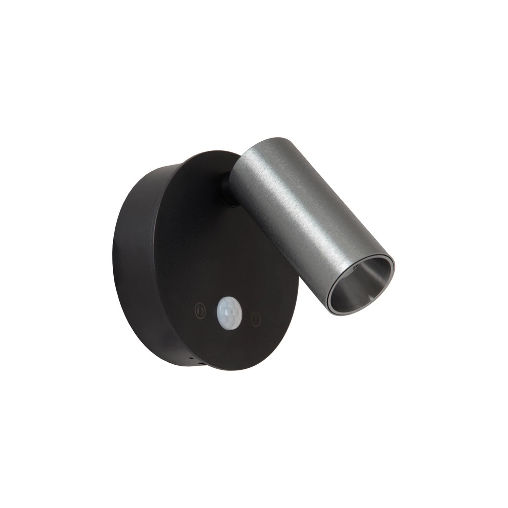 Rechargeable wall lamp with sensor Toni magnetic metallic grey