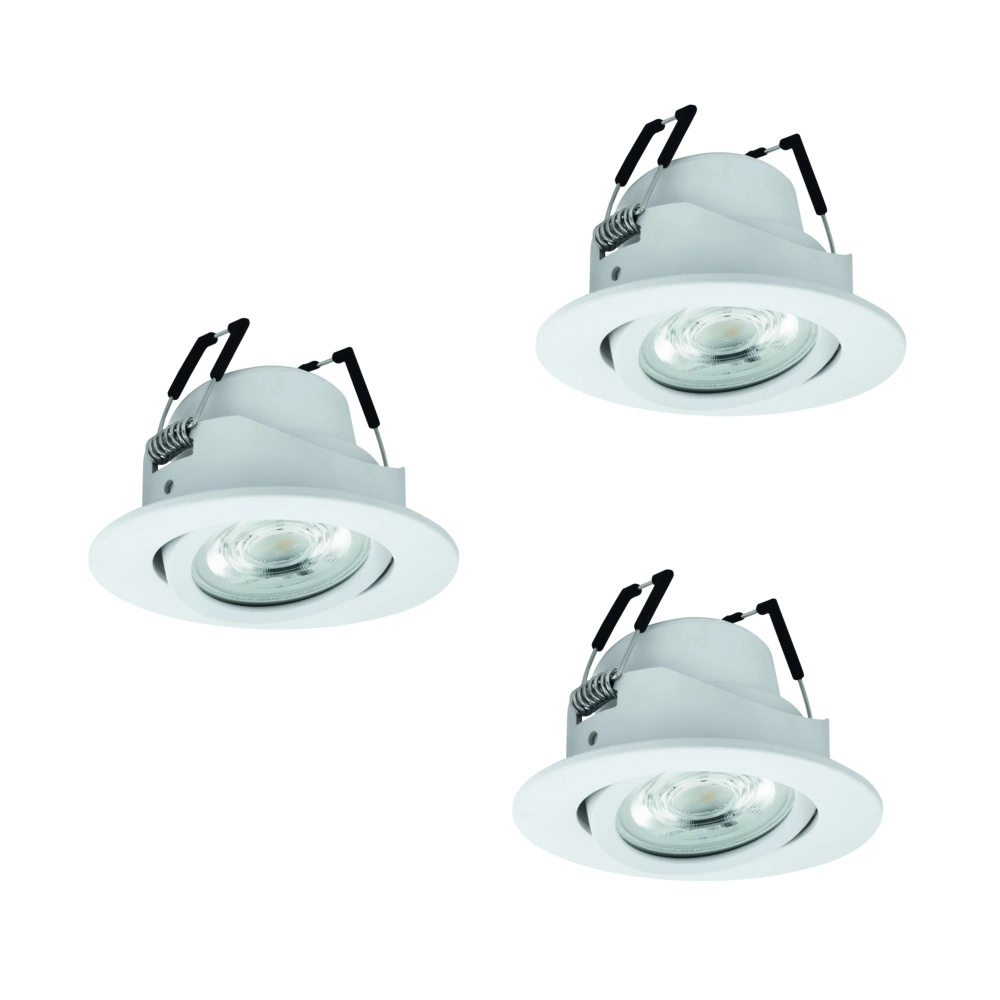 Set of 3 recessed spotlights Saliceto-Z Smart White