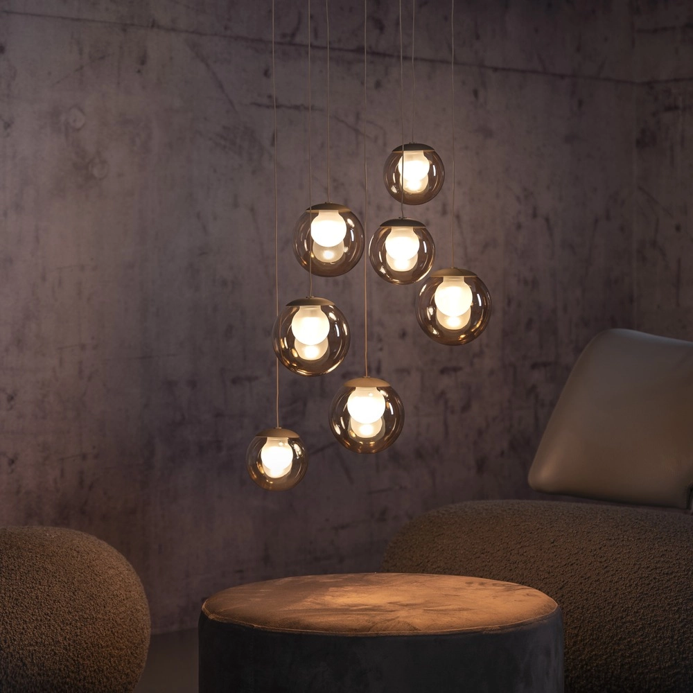 7-light pendant lamp Pure Popup Bronce Paul Neuhaus 4012248396681