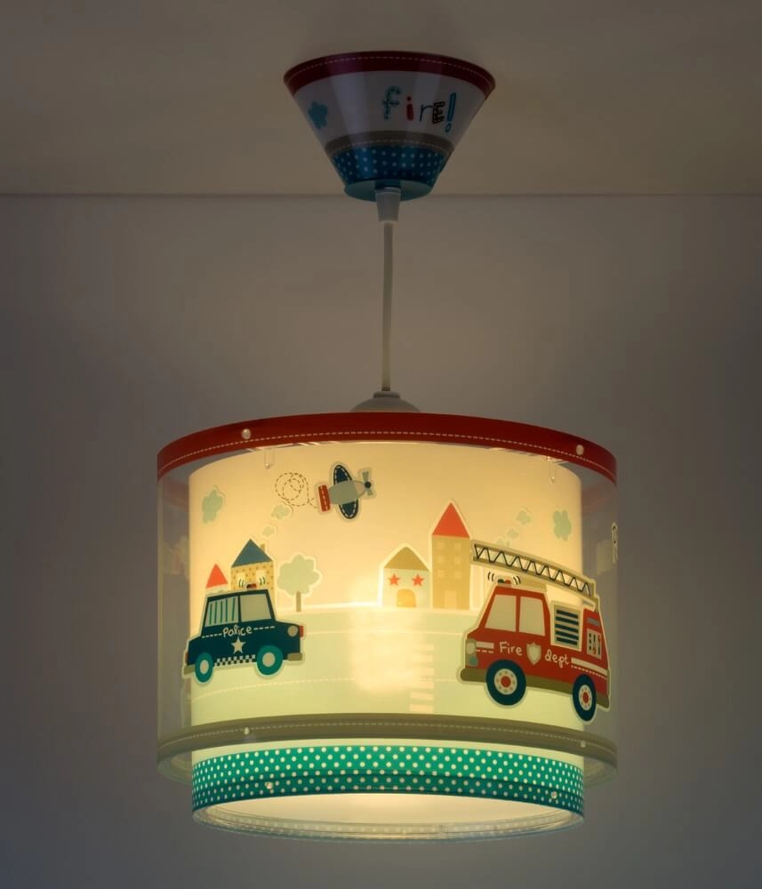 Children's room pendant lamp Police red with blue Dalber 8420406002712