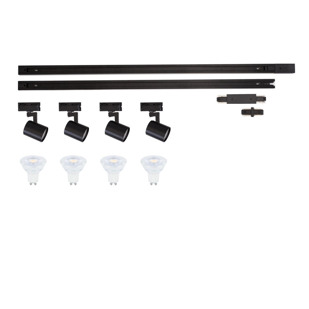 Rail set 2 meters Unik with 4 spotlights