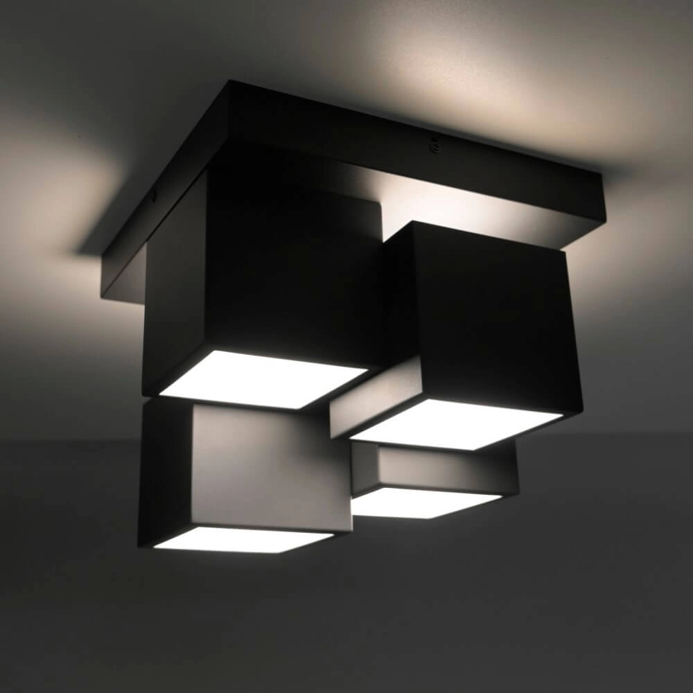 Black ceiling lamp Tetris black Just Light 4043689004538